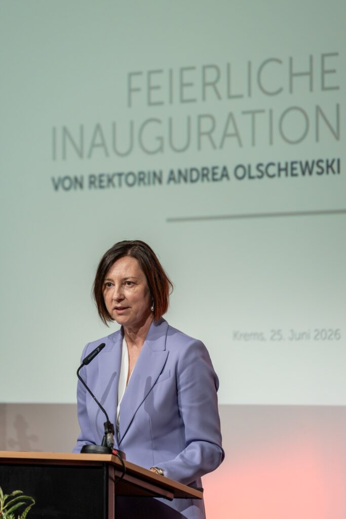 Foto: Feierliche Inauguration von Andrea Olschewski zur Rektorin der Karl Landsteiner Privatuniversität © KL / B. Kaulfus