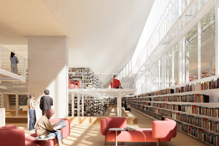 Foto: So soll sie aussehen, die neue Bibliothek am Campus7. Foto: © Atelier Thomas Pucher